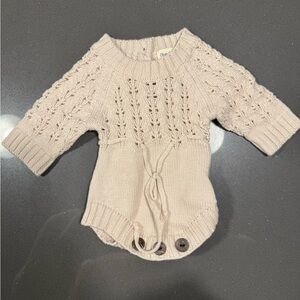 Cable-Knit newborn onesie